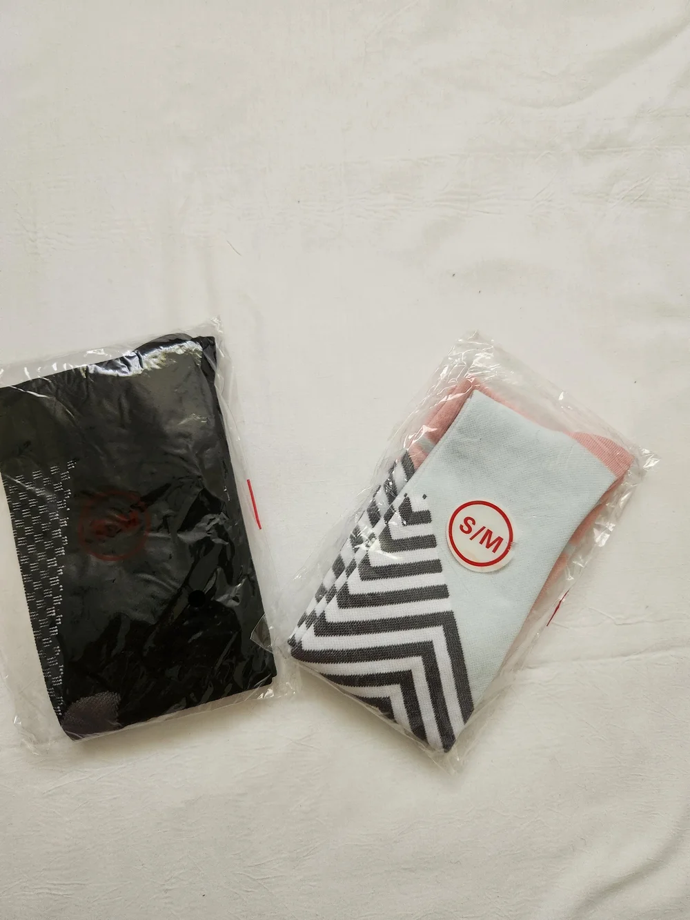 Ladies Comfort and Performance Compression Socks - Black & Pink